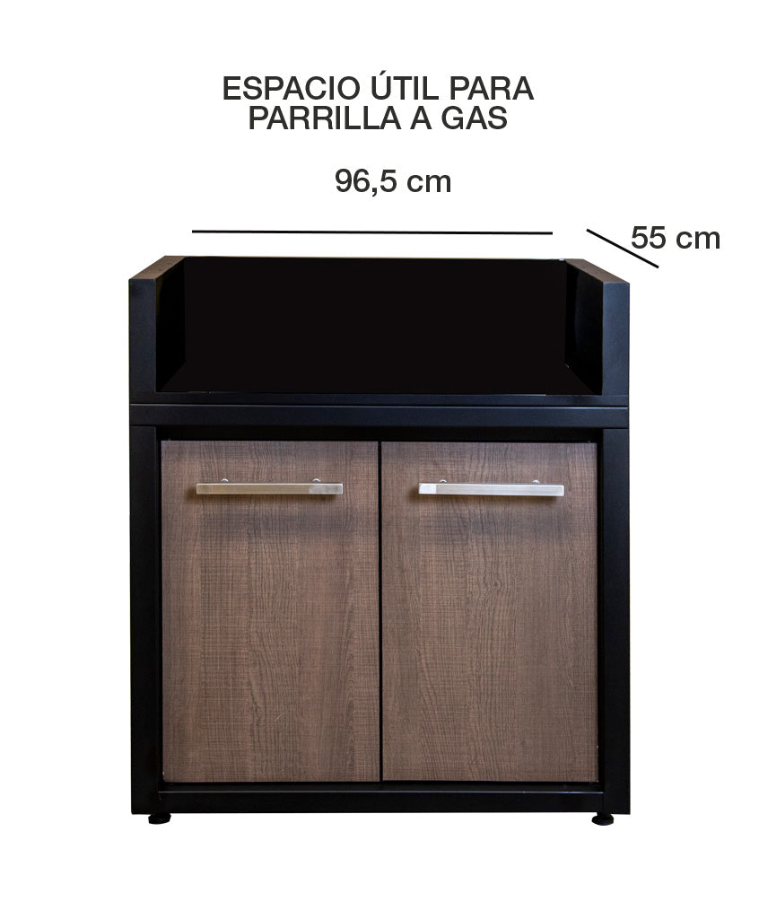 Pack Parrilla Carbón + Horno Ahumador + Modulo Para Parrilla Gas (ACERO)