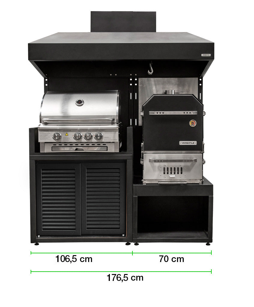 Pack Modulo Para Parrillas Gas + Horno Ahumador