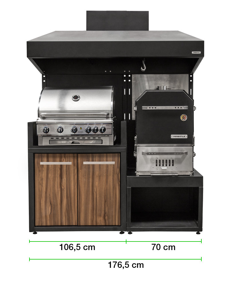 Pack Modulo Para Parrillas Gas + Horno Ahumador