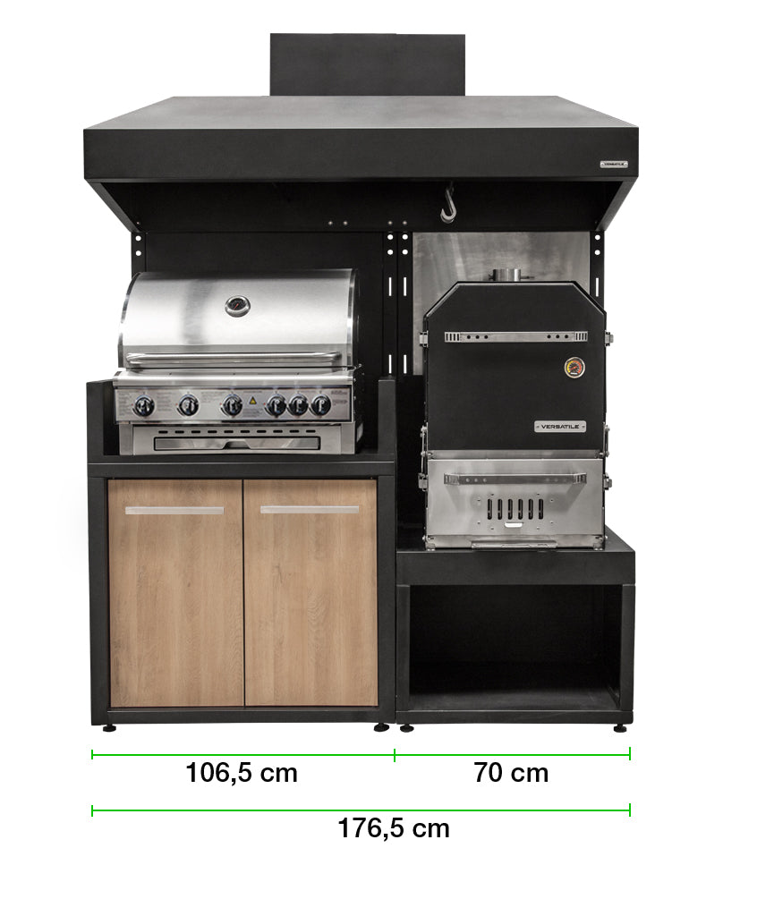 Pack Modulo Para Parrillas Gas + Horno Ahumador