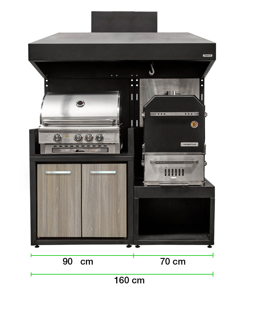 Pack Modulo Para Parrillas Gas + Horno Ahumador