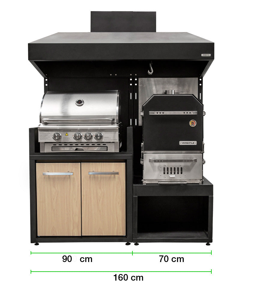 Pack Modulo Para Parrillas Gas + Horno Ahumador